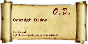 Országh Diána névjegykártya