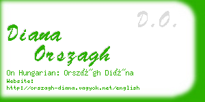 diana orszagh business card